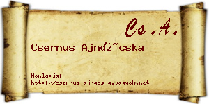 Csernus Ajnácska névjegykártya